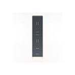 Dienni Mobilya Hyperion Dolap 4 Raflı 3 Çekmeceli 4 Kapaklı 60x44x243 Çam-antrasit