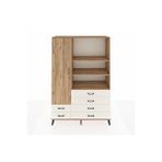 Dienni Mobilya Hyperion Dolap 7 Raflı 6 Çekmeceli Tek Kapaklı 132x44x195 Çam-çam/aytaşı