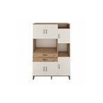 Dienni Mobilya Hyperion Dolap 9 Raflı 2 Çekmeceli 6 Kapaklı 132x44x195 Çam-aytaşı/çam