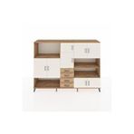 Dienni Mobilya Hyperion Dolap 9 Raflı 4 Çekmeceli 8 Kapaklı 220x44x163 Çam-çam/aytaşı Çok Renkli