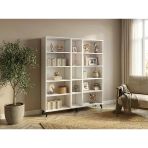 Dienni Simple Kitaplık 12 Raflı 150X30X176 Beyaz