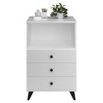 Dienni Simple Şifonyer Tek Raflı 3 Çekmeceli 60X44X96 Beyaz