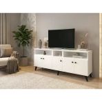 Dienni Simple Tv Ünitesi 3 Raflı 5 Kapaklı 150X44X64 Beyaz