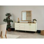 Dienni Terra Modern Konsol - 180 Cm Genişlik - 3 Çekmeceli Ve 2 Kapaklı Yemek Odası Şifonyeri - Çok Amaçlı Saklama Ünitesi