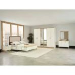 Dienni Terra Modern Yatak Odası Takımı - 6 Kapaklı Gardırop, Şifonyer, 2 Komodin Ve 160X200 Karyola + Başlık Seti (Yatak Hariç)