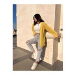Dier Moda KADIN TRİKO FİLELİ DELİKLİ OVERSİZE HIRKA