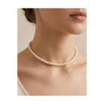 DİESMOONCO El Yapımı İnci Choker Kolye Altın Klipsli Minimal Boyun Kolyesi