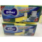 Difaş 3 Lü Bulaşık Süngeri 2x3 - Sarı - Standart