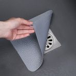 DIFENLUN Silikon Küvet Durdurucu Yer Sifonu Kapağı, 2 Adet Kanalizasyon Koku Önleyici Mat Mutfak, Banyo ve Çamaşırhane için Koku Giderici Tahliye Tapaları (12,7 x 12,7 cm) Gri
