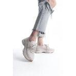 Difolia Kadın Ten Triko Taşlı Spor Ayakkabı & Sneaker