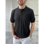 Difransel Jeans Erkek Relax Fit Düğmeli Polo Yaka Tişört - Siyah