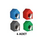 diğer 111 Kedi Köpek Evi Plastik Su Geçirmez (RENK RENK 4 ADET)