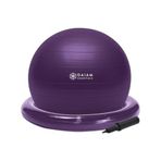 Diğer 126595188 Gaiam Essentials Balance Ball & Base Kit, 65 Cm Yoga Topu Sandalyesi, Evde Veya Ofiste Çalışma Masası İçin Şişirilebilir Halka Ayaklı Jimnastik Topu, Hava Pompası Dahil