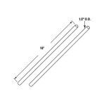 Diğer 126599903 Gd 52238 Burulma Yayı Sarma Çubukları - Garaj Kapısı Germe Yaylarını Ayarlamak Veya Değiştirmek İçin Önerilen Tek Aletler - 1/2 "çap X 16" Uzun Yuvarlak Çelik Çubuklar 2 Paket