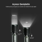Diğer 126605842 Bix Flashlight Bx2139Fl 60W Led, Max. 2000 Lümen Parlaklık Ve 1000 Metreye Kadar Menzilli 5000Mah Şarj Edilebilir Kompakt El Feneri