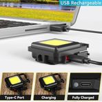 Diğer 126605922 Mini Led Cob El Feneri - 30 Led Şarj Edilebilir Anahtarlık, Çok Fonksiyonlu Taşınabilir Cep Lambası, Manyetik Taban Kancalı, Kamp, Onarım, Acil Durum Ve Garaj İçin Küçük Işık