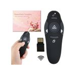 Diğer 126618528 Sunum Kumandası Kablosuz Lazer Sunum Laser Pointer Sunucu Uzaktan Slayt Atlama 2.4 Ghz Usb Kontrolü Laser Pointer Siyah