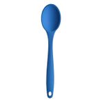 Diğer 126620136 Silikon Servis Ve Yemek Hazırlama Kaşığı, Yumuşak Uç, Komple Silikon, 27 Cm, Mavi Kaşık, Yanmaz Yapışmaz, Tencere Çizmez, 1 Adet
