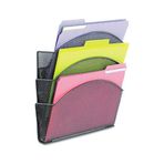 Diğer 126622844 Ürünler 4175Bl Oniks Manyetik Üçlü Dosya Cebi - Metal Veya Kumaş Yüzeyler İçin 4 Ağır Hizmet Tipi Mıknatıs - Ticari Sınıf Çelik Hasır Tasarım - Dayanıklı Toz Boya - 13 "u X 4.25" G X 13.5" Y
