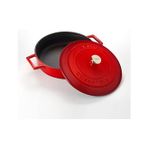 Diğer 126623081 Döküm Çok Amaçlı Yayvan Tencere, Trendy, 24Cm, Kırmızı