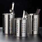 Diğer 126625674 Metal Kaşıklık Delikli, Tezgah Üstü Kaşık Kevgir Kepçe Organizeri, Masa Üstü Kalemlik Ve Makyaj Fırçası Organizeri, Çok Yönlü Ve Şık Mutfak Aksesuarı