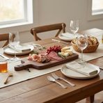 Diğer 126628137 Akasya Ahşap Servis Tepsisi 45X15 Cm Uzun Ve İnce Doğal Ahşap Sunumluk Fincan, Bıçak, Baget Ekmek, Meze Ve Şarküteri Tabağı 2 Cm Kalınlık