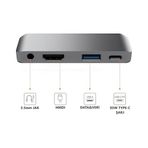 Diğer 126633118 Type C Hub 4 Port , 85W Pd Type-C Port 4K 30Hz Veya 1080P 60Hz Hdmı, 1 Adet Usb 3.0 Port Şarj Ve Veri Transfer, 3.5Mm Jak Kulaklık Ses Grişi, Macbook Pro/air/ipad/ Vb. Uyumlu