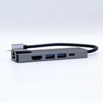 Diğer 126633778 Usb C 5In1 Çoklayıcı Adaptör 4K Hdmı, Gigabit Lan, Usb-C Pd, 2 Usb 3.0 Portlu Type-C Hub Laptop, Macbook Ve Chromebook İle Uyumlu Bağlantı Genişletici Dönüştürücü Zr34