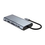 Diğer 126634716 10 İn 1 Type-C To Usb Hub Hdmı 4K ,audio/, Type-C/, 4X Usb 3.0/, Lan/, Vga/, Sd Card Reader Çevirici Hub 10 Port Adaptör Dönüştürücü Çoklayıcı