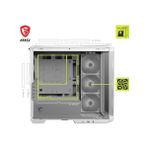 Diğer 126647565 Msı Mag Pano M100R Pz Whıte Temperli Cam 3X120Mm 1X120Mm Argb Fan Matx Beyaz Panoramik Gaming Bilgisayar Kasası