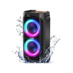 Diğer 126662971 W-Kıng 100W Bluetooth Hoparlörler V5.3, Taşınabilir Ipx6 Suya Dayanıklı Parti Hoparlörü/110Db Büyük Ses/dsp, Işıklı Karaoke Boombox/mikrofon Ve Gitar Bağlantı Noktası//usb/adaptör 1200Mah Battery