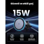 Diğer 126663686 Kablosuz Araç Şarj Cihazı Cep Telefonu Tutucu Şarj Fonksiyonlu Araç Cep Telefonu Tutucu 16,16 Pro,16 Pro Max,15,14,13,12 Serisi İçin Magsafe İle Uyumlu, Bekleme Fonksiyonunu Destekler