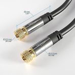 Diğer 126667046 Sat/anten Kabluso, Koaksiyel Kablolar 15M Metal F Konnektörlü 4K Tv Uydu Kablosu 0,5-30M Arasında Mevcut Radyo/tv, Dvb-T, Dvb-C, Dvb-S/dvb-S2, İnternet, Siyah