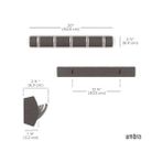 Diğer 128861326 Flip 5 Puan Askısı, Modern, Sade Ve Yerden Tasarruf Sağlayan Kayıtlar Sunar, Ceketler, Manto, Şallar, El Çantaları Ve Daha Fazlası İçin 5 Hareketli Kancalı, Ahşap/nikel