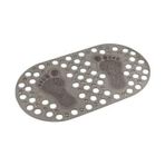 Diğer 142783243881870140557466 Premium Serisi Banyo - Küvet İçi Kaydırmaz Vantuzlu Ayak Desenli Paspas 66,5 X 36,5 Cm, Siyah Açık Gri