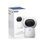 Diğer 57858324449354899283959 Hub G3 Kamera, Aı Destekli Güvenlik Kamerası, Yüz Ve Hareket Tanıma, Ev Kamerası, 360 Görüş Açısı, 2K Yüksek Çözünürlük, Homekit Alexa Asistan Ifttt Uyumlu, Beyaz Açık Gri