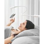 Diğer 57858324450171799283959 Gooseneck Yatak İçin Telefon Tutacağı, 360 Döndürme Destek Çubuğu Tek Elle Ayarlanabilir Cep Telefonu Standı, Tüm 4,7-7 İnç Cihazlarla Uyumlu Beyaz Açik Mavi