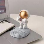 Diğer 57858324450566499283959 Astronot Telefon Standı Telefon Tutucu Tablet Standı Ergonomik Ve İşinizi Kolaylaştırır Kibar Ve Şık Görünümü İle Tahmininizden Çok İş Yapar Dekoratif Yapısı İle Hoş Bir Görüntü Sunar Gold Kafa Acı Kahverengi