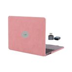 Diğer 57858324451430599283959 Macbook Pro 13 İnç M1 M2 Kumaş Kaplama Sert Kapak Koruyucu Kılıf Pembe Addison