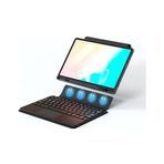 Diğer 57858324451699799283959 - Galaxy Tab S9 Fe Plus İle Uyumlu Border Keyboard Bluetooh Bağlantılı Standlı Klavyeli Tablet Kılıfı - Siya Addison