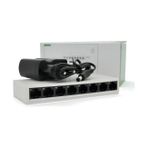 Diğer 57858324451806799283959 Nr4 8 Port Switch Led Işıklı 100Mbps Ethernet İnternet Dağıtıcı Ağ Hub Ev Ofis İçin 8 Adet 100Mbps Port Açık Gri