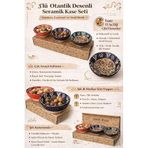 Diğer 57858324451954599283959 Kabartma Desenli El Boyaması Seramik Kase Seti, 3 Lü Renkli Çini Motifli Dekoratif Sunum Kaseleri, Kahvaltı, Meze, Çerez Ve Servis İçin Çok Amaçlı El Yapımı Kase Takımı 0
