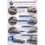 Diğer 57858324452082599283959 3 Lü Nazar Boncuk Desenli Çerezlik Ve Sosluk Seti,metal Sunum Tepsili Mavi Desen Servis Kasesi Takımı, Atıştırmalık Ve Kahvaltılık Sunum Seti Açik Gri 0 - 12 Yaş