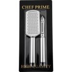 Diğer 57858324452692199283959 Chef Full Metal Mutfak Seti - Paslanmaz Çelik El Rendesi Ve Sebze Soyucu Açık Gri