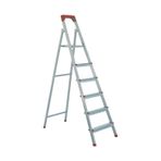 Diğer 57858324453917699283959 Ze Ev Tipi Profesyonel Alüminyum Profil Merdiven, Basamaklı, Gümüş Gri, 150 Kg Taşıma Kapasiteli, Kaymaz Ayaklı, 5+1 100 Cm'ye Kadar