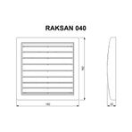 Diğer 57858324454236399283959 Raksan 040 Smart Düz Panjur Plastik 162X162X22 Mm Boğlantı Çapsız Açık