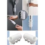Diğer 57858324454369899283959 Silikon Vantuzlu Duş Başlığı Tutacağı, Vakumlu Kanca İle Banyo Başlığı Askı Aparatı Açık