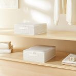 Diğer Home Wave 2'li Gri Pötikare Destekli Kutu Hurç Set 31 X 38 X 12 Cm