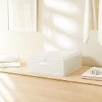 Diğer Home Wave Gri Pötikare Destekli Kutu Hurç 45 X 55 X 18 Cm