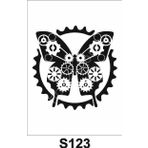 Diğer Karışık Desenler Stencil Şablon (25x25) S-123
